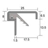 Kilargo IS7061 Meeting Stile Seal For Plain or Rebated double doors
