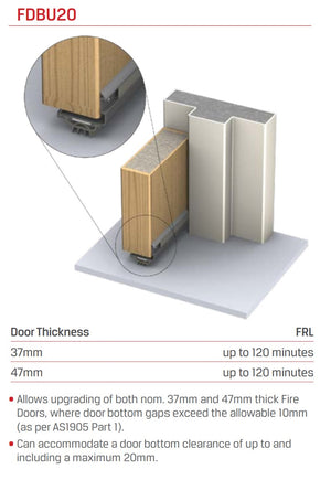 Kilargo FDBU20 upgrading Fire Door bottom gaps exceed the allowable 10mm to AS1905.1